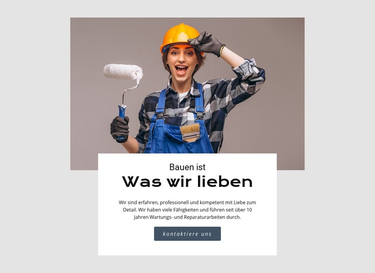 Hochbauindustrie Eine Seitenvorlage