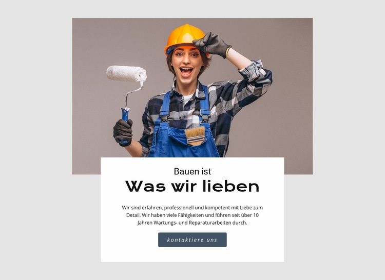 Hochbauindustrie Website-Modell