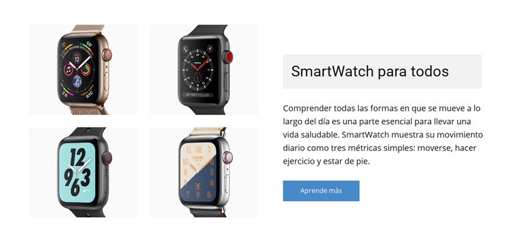 Smartwatch para ti Creador de sitios web HTML