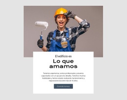 Industria De La Construcción De Edificios: Maqueta De Sitio Web Profesional Personalizable