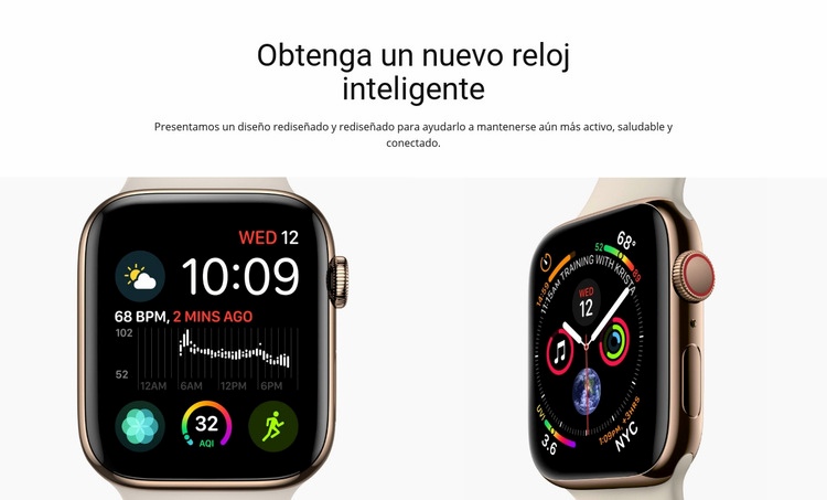 Reloj de manzana Maqueta de sitio web