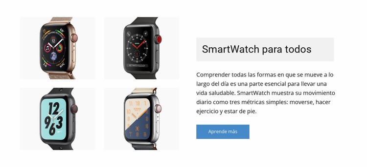 Smartwatch para ti Plantilla HTML5