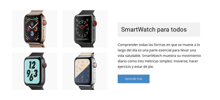 Smartwatch para ti Plantilla de sitio web