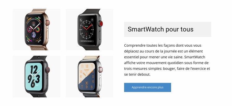 Smartwatch pour vous Conception de site Web