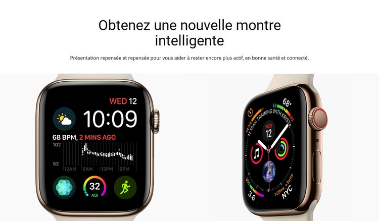 Montre Apple Modèles de constructeur de sites Web