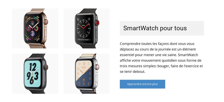Smartwatch pour vous Créateur de site Web HTML