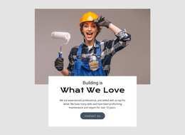 Homepage Design For Building Construction Industry