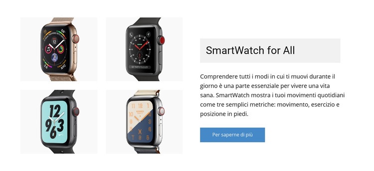 Smartwatch per te Progettazione di siti web