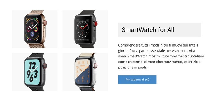 Smartwatch per te Mockup del sito web