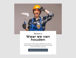 Bouwconstructiesector - HTML-Bestemmingspagina