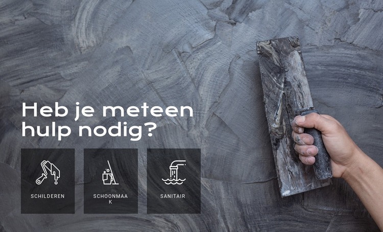 Reparatie van muren aan huis Website Builder-sjablonen