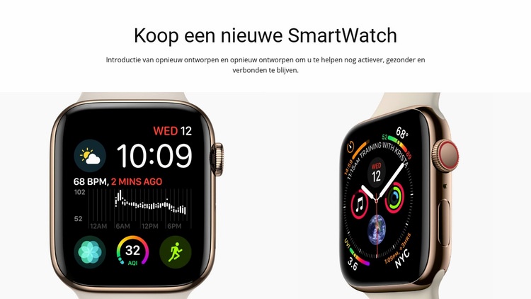 Apple horloge Website mockup