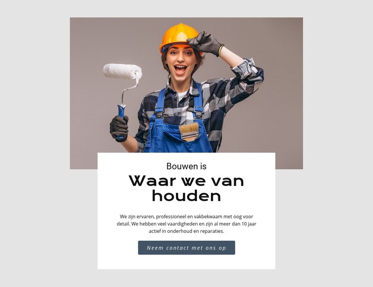 Bouwconstructiesector Website ontwerp