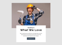 Building Construction Industry One Page Template
