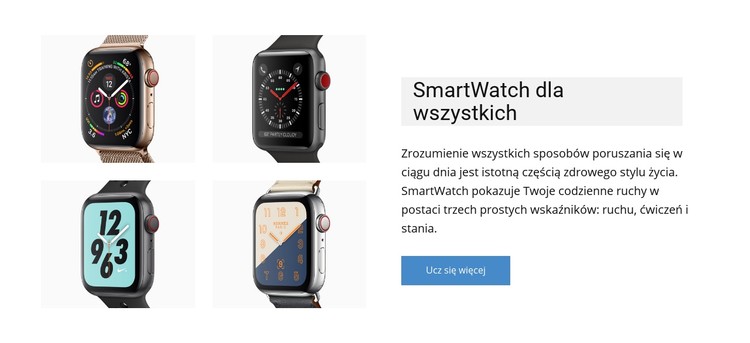 Smartwatch dla Ciebie Szablon CSS
