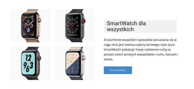 Smartwatch dla Ciebie Szablon witryny sieci Web