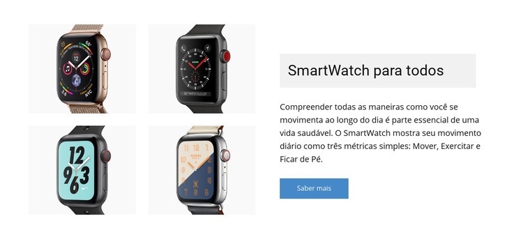 Smartwatch para você Design do site