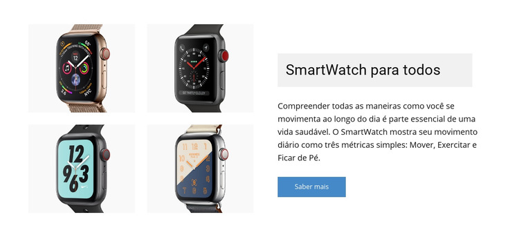 Smartwatch para você Modelo de site