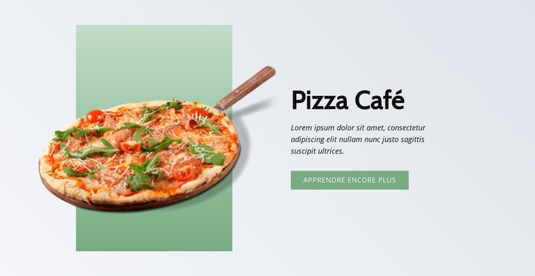 Pizza Café Modèles de constructeur de sites Web