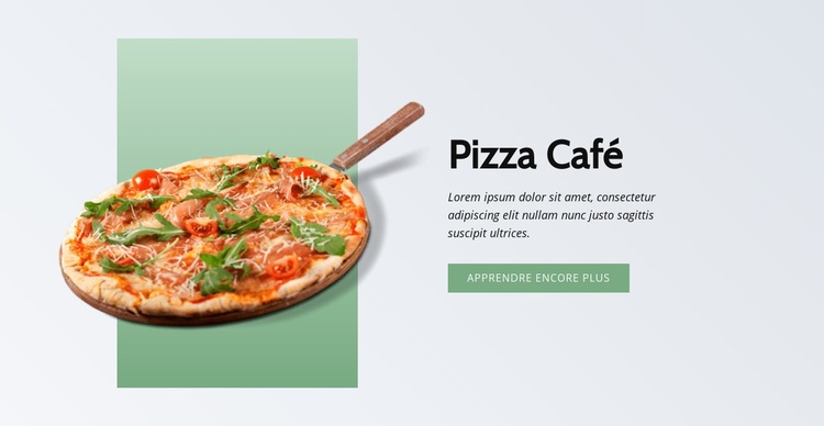 Pizza Café Maquette de site Web