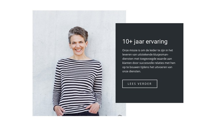 Over ons bedrijf Website mockup