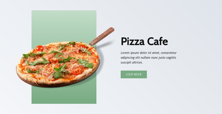 Pizza Cafe Website mockup