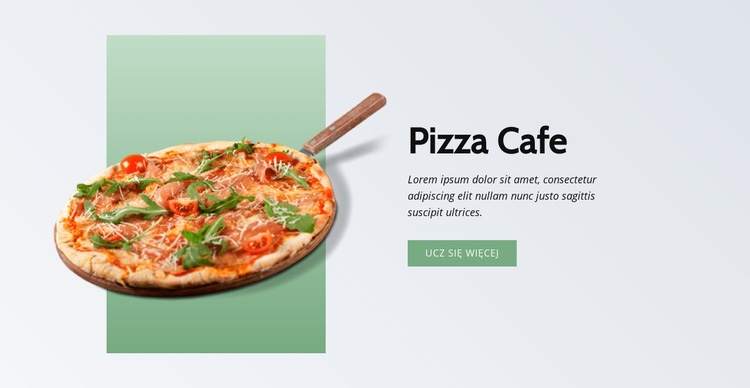 Pizza Cafe Makieta strony internetowej