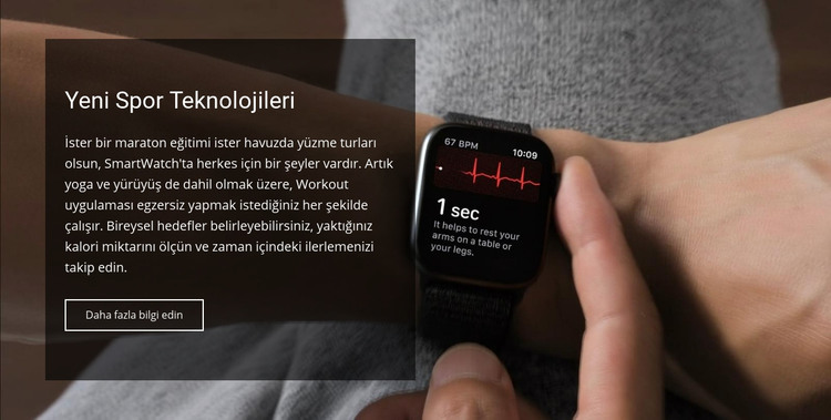 Yeni spor teknolojileri HTML Şablonu