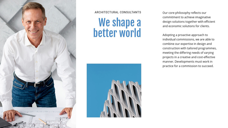 Architectural Consultant Web Page Design