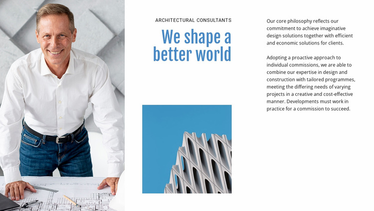 Architectural Consultant Website Mockup