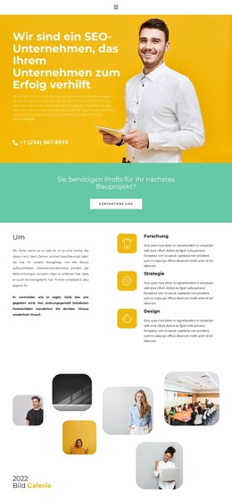 Alternative Ansicht – Fertiges Website-Design