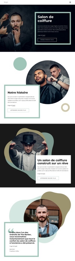 Modèle En Ligne Gratuit Pour Le Salon De Coiffure À Travers Les Âges