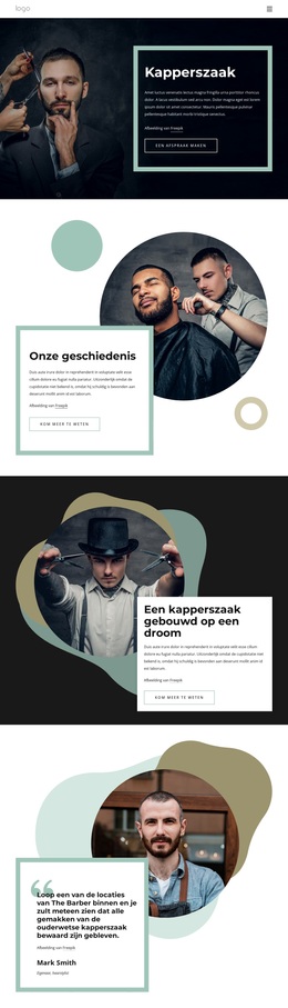 Premium WordPress-Thema Voor Kapperszaak Door De Eeuwen Heen