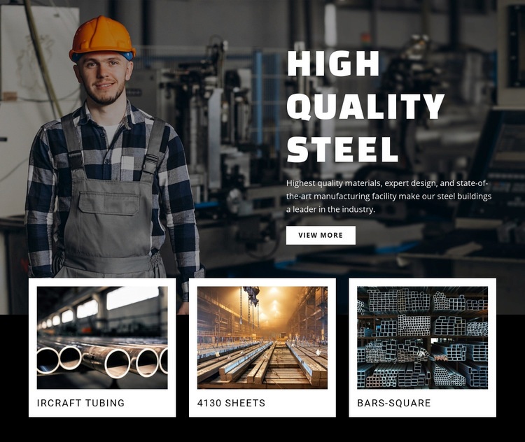 Hight quality steel Elementor Template Alternative