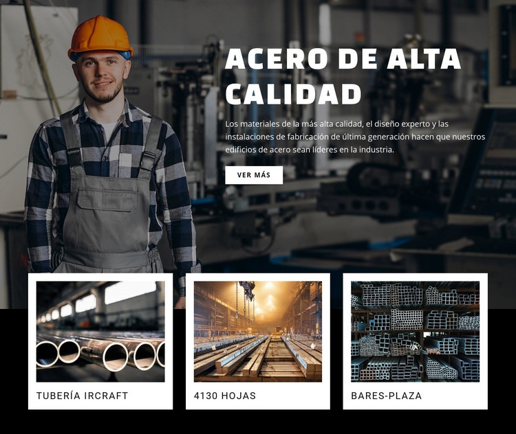 Acero de alta calidad Diseño de páginas web