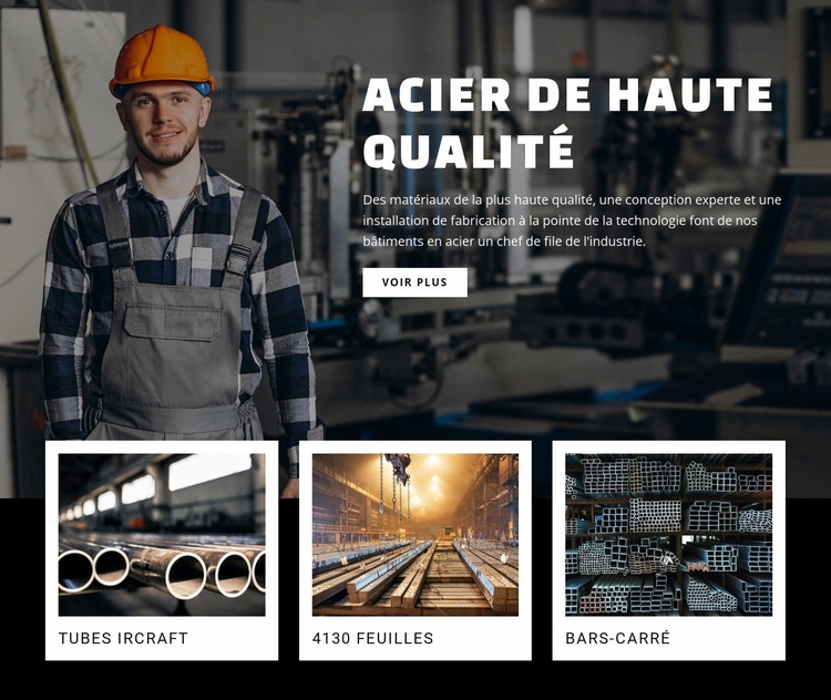 Acier de haute qualité Modèle HTML