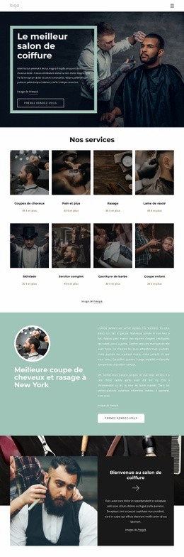 Le Meilleur Salon De Coiffure - Page De Destination Réactive