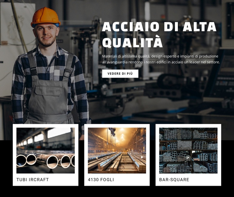 Acciaio di alta qualità Progettazione di siti web