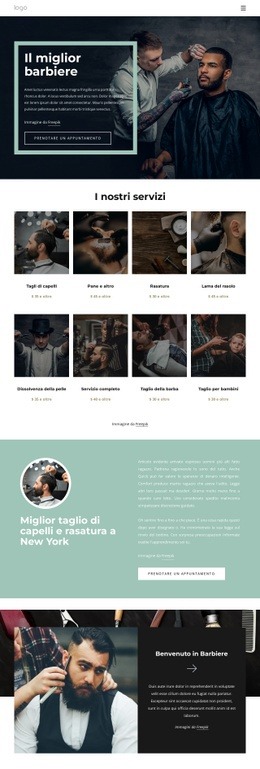 Fantastico Modello HTML5 Per Il Miglior Barbiere