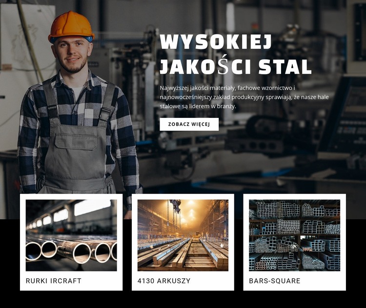 Wysokiej jakości stal Kreator witryn internetowych HTML