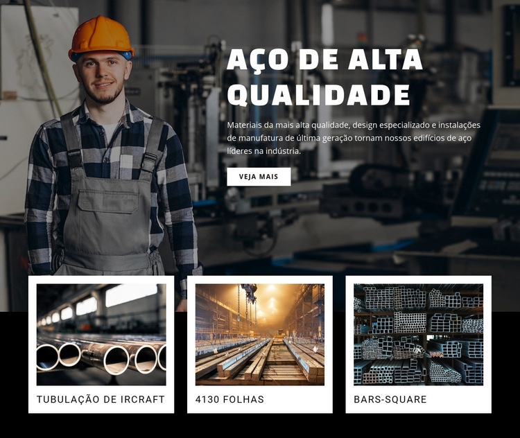 Aço de alta qualidade Modelos de construtor de sites