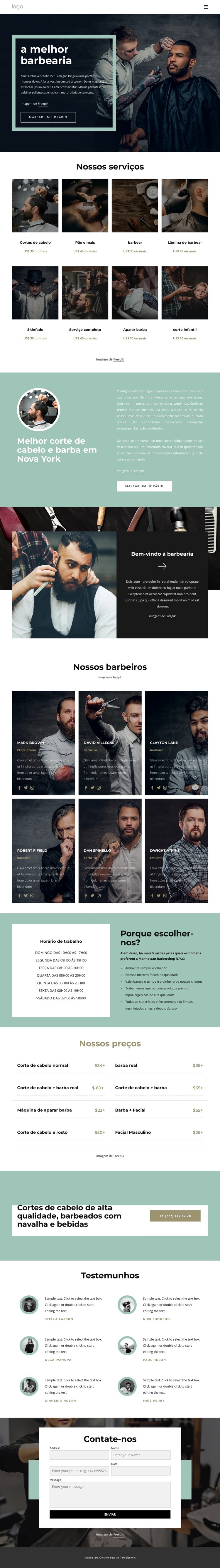 a melhor barbearia Modelo HTML5