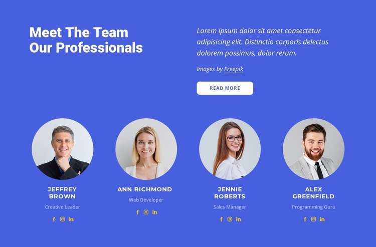 Our top specialists Web Page Designer