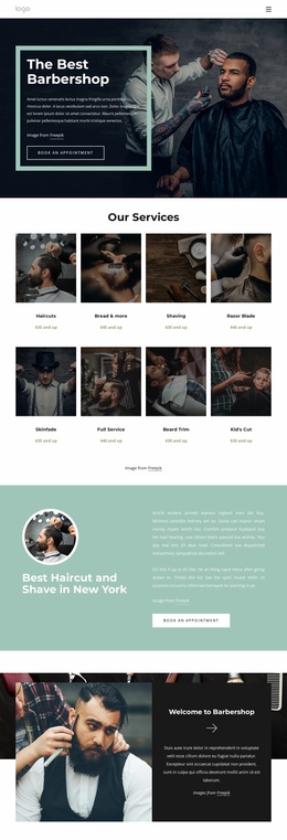 The Best Barbershop - Responsive Landing Page