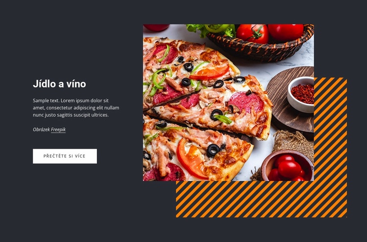 Jídlo a víno Šablona HTML