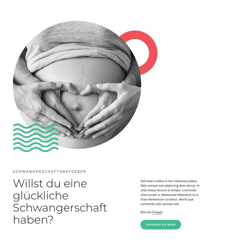 Glückliche Schwangerschaft CSS-Vorlage