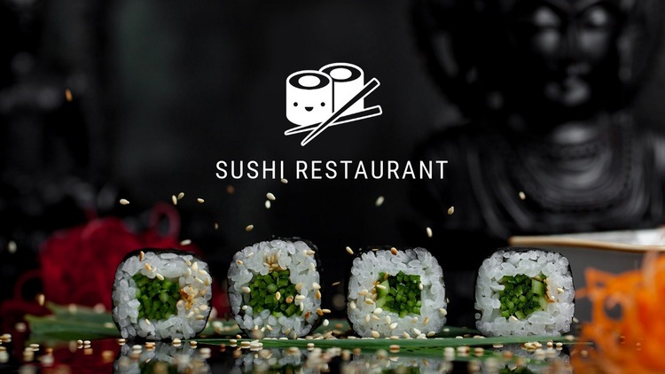 Sushi-Restaurant Eine Seitenvorlage