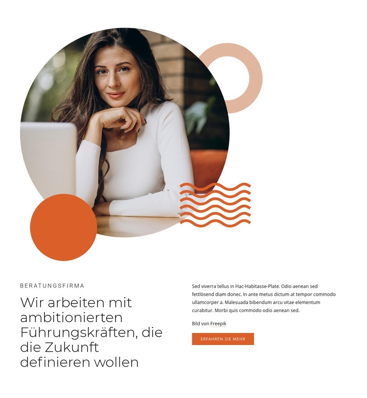 Wir arbeiten mit Führungskräften HTML Website Builder