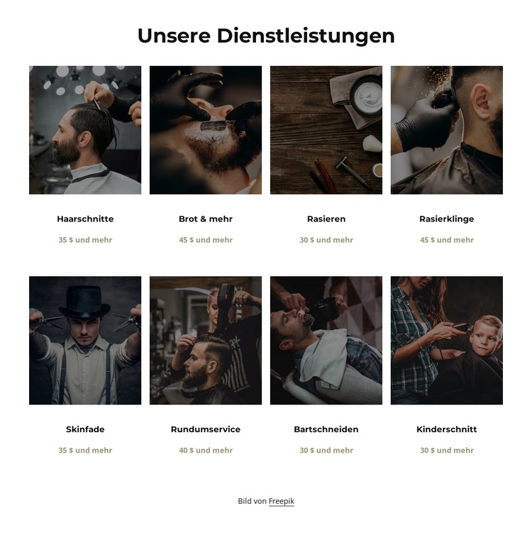 Zeitgemäße Haarschnitte und Pflege WordPress-Theme