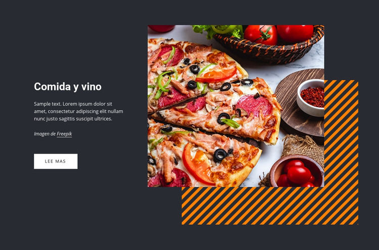 Comida y vino Plantilla HTML